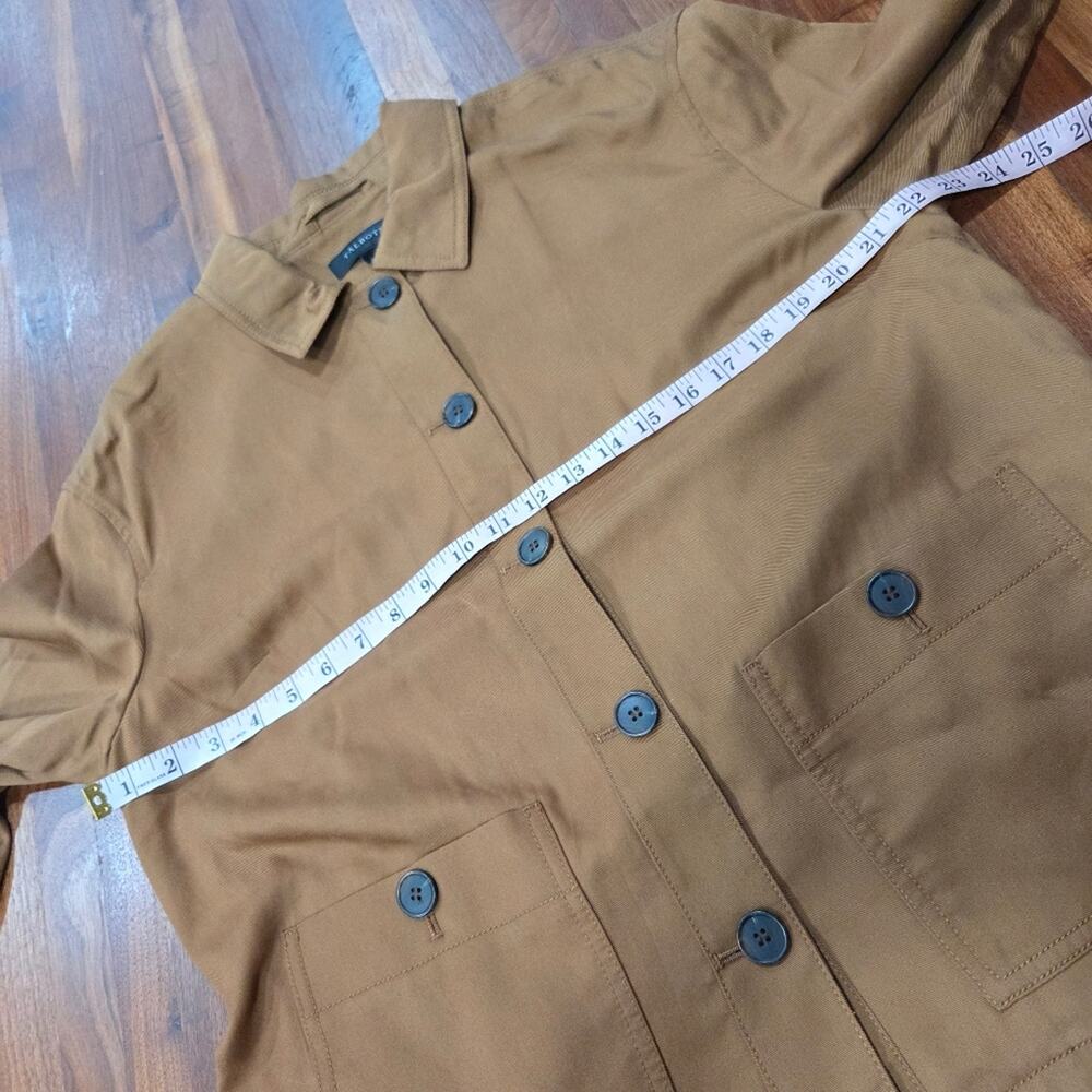 Talbots Chore Jacket Cinched Back, Patch Pockets Tencel Nwt Size Large - Picture 4 of 7